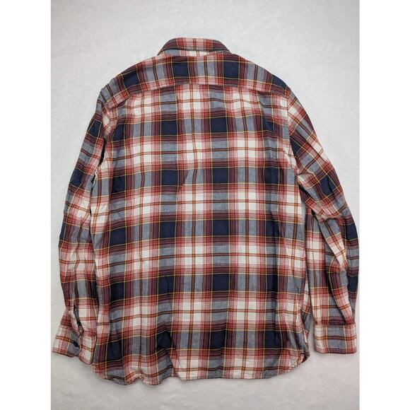 Levi's Mens Plaid Flannel Button Up Shirt Medium Relaxed Long Sleeve Western - Picture 7 of 7